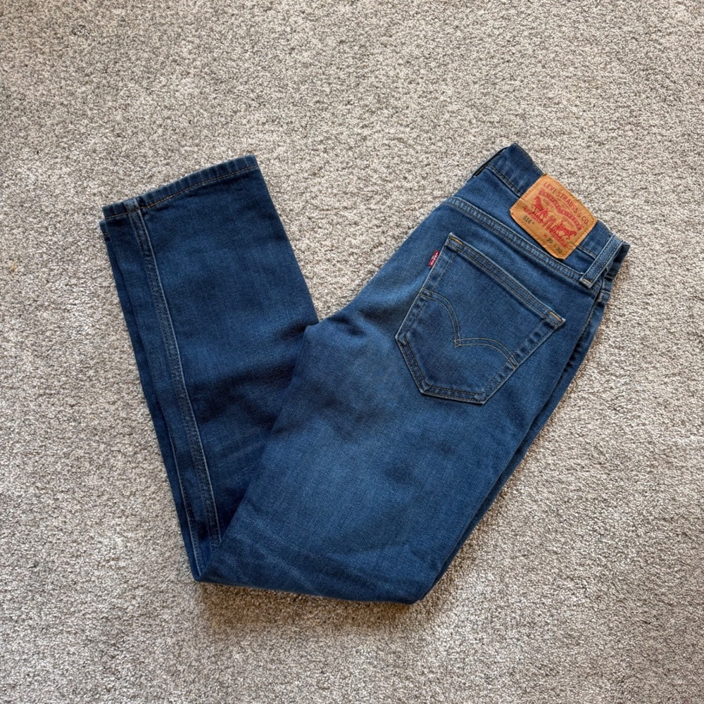 Levis 514 Straight Fit Jeans Mens 29x30 Dark Wash Blue Denim Pants